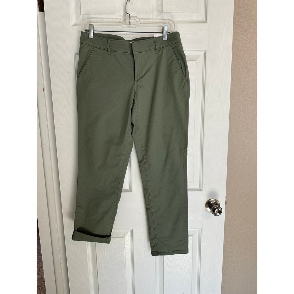 NWT‎ LOFT Girlfriend Chino Pants Olive Green Size 6